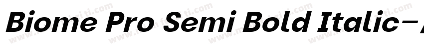 Biome Pro Semi Bold Italic字体转换